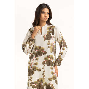 Camisa Informal Beige para Mujer, Texturizada, con Estampado Dobby, Diseño Floral Vintage, Talla XL, para Primavera, Verano y Otoño - Product Image 4