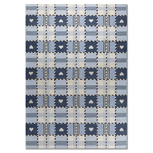 Alhambra - Alfombras de Lana Grandes de Color Azul, 9x12, Tejido Plano de Yute para el Hogar, Rectangulares, para Pasillo, Sala de Estar, Decoración Junto a la Cama - ADWL-13301 - Product Image 1