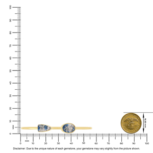 Premium Solid 18K Gold High Finish Trendy Adjustable Twister <b>Bracelet</b> K2 Jasper Oval Bullet Cab Bezel Set Luxury Unisex Gift - Product Image 2