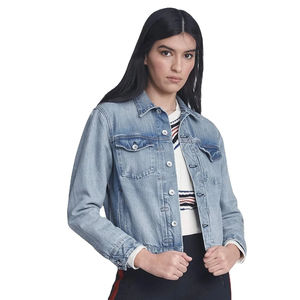 High Quality Casual <b>Women</b> Jeans Denim <b>Jacket</b> New Arrival Men <b>Women</b> Jeans <b>Jackets</b> Wholesale Customized - Product Image 4