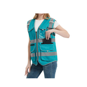 Comprar Chaleco DE SEGURIDAD DE MALLA Hi Vis Ropa de trabajo de construcción para hombres Mujer Transpirable LOGO personalizado Chaleco de seguridad - Product Image 6