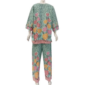 ชุดนอนแขนยาวของผู้หญิง Chrysanta ชุดนอนแฟชั่นใหม่ฤดูใบไม้ผลิ-ชุดราตรี - Product Image 4