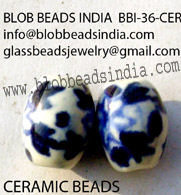 ลูกปัดเซรามิกเพ้นท์มือลูกปัดเซรามิกสีสันสดใสทนทานเหมาะสำหรับเครื่องประดับและงานฝีมือในบ้านลูกปัดเซรามิกใช้จากอินเดีย - Product Image 5