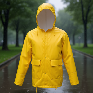 Veste de pluie en PU jaune taille S ASATEX, légère et élégante - Product Image 3