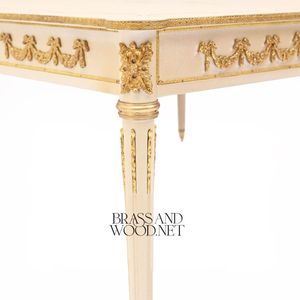 Juego de Mesa de Centro Clásico de Lujo Color Crema con Dos Mesas Auxiliares - Product Image 6