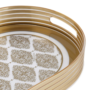 High Quality Metal Oval Serving Tray with <b>Tree</b> Branch Handles Elegant Design Aluminum Home Hotel Kitchen Food Tray for <b>Ramadan</b> - Product Image 6