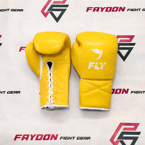 Guantes de Boxeo Rojos Profesionales Nuevos, de Cuero Genuino, para Entrenamiento y Sparring, con Cordones Ajustables - Product Image 2