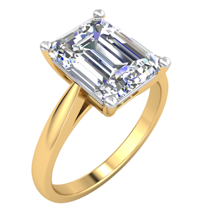 แหวนดีไซน์คลาสสิกสีทอง18K ของผู้หญิงพร้อม3.02Cts ชัดเจนเทียบกับเครื่องประดับเพชรปลูกในห้องทดลอง - Product Image 1