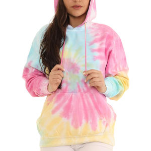 Sudadera con Capucha Informal Tie Dye Hecha a Mano al por Mayor, Sensación Suave al Tacto, Talla Personalizada, Top Deportivo para Mujer, Sudadera Tie Dye - Product Image 1