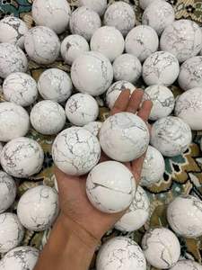 Qualité supérieure Naturel Blanc Howlite Cristal Sphère Boule En Vrac Reiki Poli Quartz Pierres Précieuses De Guérison pour L'amour Style Feng Shui - Product Image 5