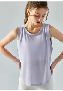 Wholesale High-Quality <b>Ladies</b> <b>Short</b>-<b>Sleeved</b> Quick-Drying Portable Breathable Sleeveless Mesh Fitness Shirt Gym Pants - Product Image 4