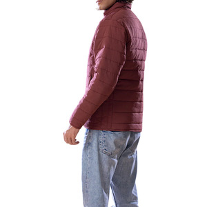 Blouson matelassé chaud d'hiver pour homme, style urbain, 100 % polyester, col montant, coupe ajustée, devant en toile enduite - Product Image 2