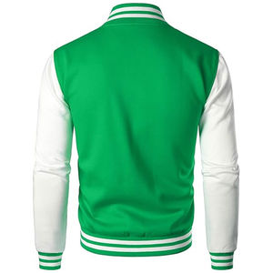 Wholesale High Quality Varsity Jacket Men Chenille Embroidery Leather Sleeves Custom Baseball Letterman Varsity Jacket - Product Image 6