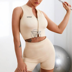 ODM OEM Tenue de yoga Tenue de sport en nylon élasthanne Tenue de fitness à manches longues Tenue de sport pour la course Ensemble de vêtements - Product Image 1