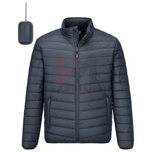 Veste matelassée compressible personnalisable pour hommes manteau isolé d'hiver à chaud poignets élastiques à ourlet OEM vente en gros fournisseur en usine - Product Image 1