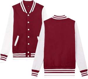 Vestes de bombardier universitaire de printemps pour femmes à manches longues manteau décontracté boutonné avec poches vêtements d'extérieur - Product Image 5