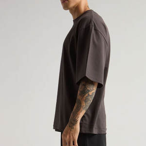 Camiseta Casual de Manga Corta para Hombre, Corte Holgado, 100% Algodón, Ecológica, Transpirable, Ropa Deportiva de Verano, Ropa de Playa - Product Image 1