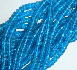 Pierre naturelle en vrac, prix de gros, Apatite marine, pierre précieuse ronde facettée taillée à la main, taille 3,5-4 mm, longueur 13 pouces, pour la fabrication de bijoux - Product Image 1