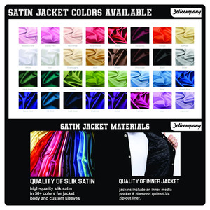 2024 nuevo modelo OEM bordado directo gran oferta chaqueta Bomber de satén de calidad superior para hombre - Product Image 6