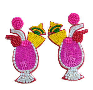 Pendientes bordados con cuentas de semillas para mujeres y niñas Cosplay punto de cruz y costura ¡Precio bajo! - Product Image 1