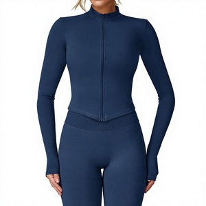 Custom Women's SME <b>Yoga</b> Wear Wholesale Gym Tops Fitness Wear Running <b>Jackets</b> Slim Fit Zip up <b>Yoga</b> <b>Jackets</b> for Women - Product Image 1