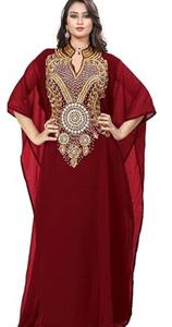 ชุดเดรสยาวแบบมุสลิมสไตล์โมร็อกโก ดูไบ แบบเรียบง่าย ประดับลูกปัดด้วยมือ ยาวคลุมเท้า เป็นมิตรกับสิ่งแวดล้อม เหมาะสำหรับงานแต่งงาน งานปาร์ตี้ หรือใส่ไปเที่ยวชายหาด - Product Image 4