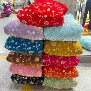 Premium Bridal Embroidered Jacquard Floral Pearl <b>Beaded</b> Mesh <b>Fabric</b> Wedding Dresses Handmade Heavy Bead - Product Image 1