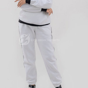 Ensemble de survêtements tendance pour femmes, style streetwear d'hiver, motif uni, deux pièces, doublure en molleton 100% coton biologique, séchage rapide - Product Image 6