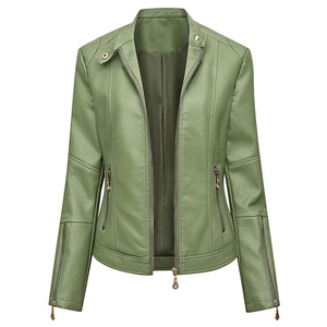 Chaquetas de Cuero Genuino para Mujer, Cortas, Elegantes, Resistentes al Viento, de Piel de Oveja Real, 2026 - Product Image 4