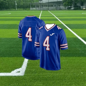 เสื้อทีมฟุตบอลอเมริกันเสื้อทีมฟุตบอลระบายอากาศได้ดีแขนสั้นพิมพ์ลายแบบถ่ายโอนความร้อนได้ทั้งหมดโลโก้ตามสั่ง - Product Image 2