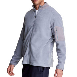 Chaqueta polar de Sherpa con logotipo personalizado, chaqueta polar de Sherpa gruesa bordada de gran tamaño con cremallera para hombre, chaqueta de invierno - Product Image 6