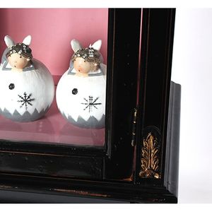 Classique Vintage Acajou No. 1340 Espace de rangement pliable en bois avec pieds en verre solides pour chambre et salon Décoration de la maison - Product Image 3