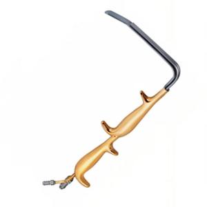 Retractor Quirúrgico de Fibra Óptica Estilo Ferriera, Manual, de Acero Inoxidable de Alta Calidad, Extremo Liso, Doble Mango, Instrumento Médico - Product Image 2