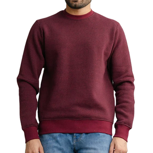 Sudadera de Cuello Redondo para Hombre OEM, 100% Algodón, Invierno, 2 Piezas, Tela de Felpa, Diseño con Bolsillo, Corte Holgado, Logotipo Personalizado - Product Image 1