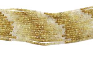 Perles en forme de rondelle à facettes en rutile doré naturel Pierre précieuse en rutile doré naturel 4MM Approx.14 pouces Perles de fabrication de bijoux - Product Image 3