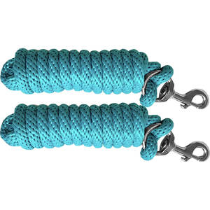 Corde en plomb Poly solide pour chevaux bétail 10 pieds de long x 5/8 pouces d'épaisseur Construction tressée remplaçable boulon robuste Snap doux - Product Image 3