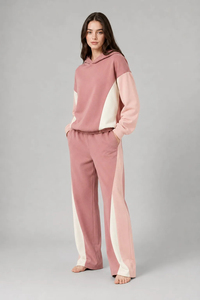 Conjunto Deportivo de Invierno para Mujer, 2 Piezas, Personalizable, Estilo Urbano, Color Sólido, 100% Algodón Felpa, Venta al Por Mayor - Product Image 4