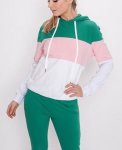 ชุดวอร์มเล่นกีฬาสำหรับผู้หญิงชุดออกกำลังกายเล่นฟิตเนสชุดแทร็คสูทเข้ารูปลายทางด้านข้าง - Product Image 3