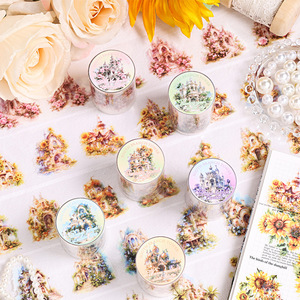 Vật nuôi không thấm nước tự làm lều Chất liệu die-cut Washi băng trang trí cảnh quan CuộN dính dính - Product Image 4