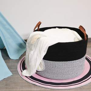 Cesta de algodón 100%, cesta grande de ropa sucia, almohadas, manta OEM, hecha en Vietnam - Product Image 6