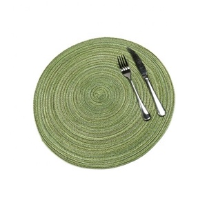 Maroon Colour Embroidered Exquisite Braided Round Christmas Colourful Customizable Machine Washable 2024 Trendy <b>Table</b> Placemats - Product Image 2