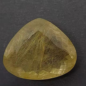 คุณภาพสูงขัด 100% ไข่มุกธรรมชาติตัดรูปร่าง Cabochon ทอง Rutilated ควอตซ์สอบเทียบอัญมณีหลวมสําหรับทําเครื่องประดับ - Product Image 1