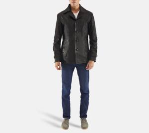 Diseño superior 100% Chaqueta de invierno de cuero de alta calidad para hombre Manga completa personalizable con cuello levantado Precio razonable - Product Image 6