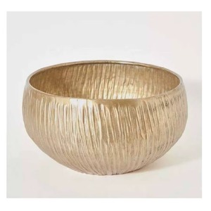 Golden Aluminium Flower <b>Vase</b> <b>Unique</b> Handmade Decorative Accent Perfect For Dining Room Bedroom Living Room And Office - Product Image 6