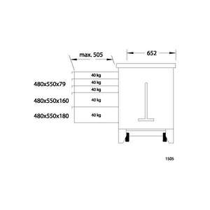 Banco de Trabajo Móvil Gedore 900x1100x652mm, Gabinete para Herramientas - Product Image 3