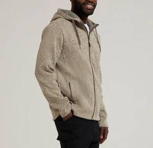 Sweat à capuche à fermeture éclair complète de qualité supérieure avec deux poches sweats à capuche lourds français éponge Vintage coton tissu à capuche tenue de couleur unie - Product Image 4