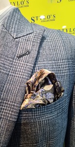 ชุดสูทธุรกิจของผู้ชายระบายอากาศได้ดีแบบ2ชิ้นแขนยาวคอวีมีจีบด้านหน้า #200มีขนาดใหญ่พิเศษ - Product Image 4