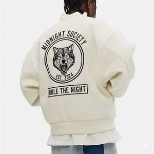 Veste universitaire d'hiver en gros personnalisée Patchwork Chenille broderie Streetwear Bomber Letterman vestes basse quantité minimale de commande veste personnalisée - Product Image 5