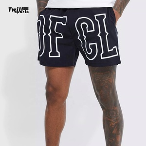 Short de sport OEM pour homme 100% coton 240gsm en toile épaisse taille élastique séchage rapide salle de sport personnalisable style rue haute - Product Image 1