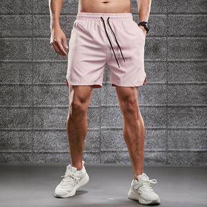 2025 Summer Polyester Woven Quick Dry 2 in 1 Mid Waist Men's Fitness <b>Shorts</b> With <b>Zipper</b> Pocket Gym Workout <b>Shorts</b> - Product Image 2